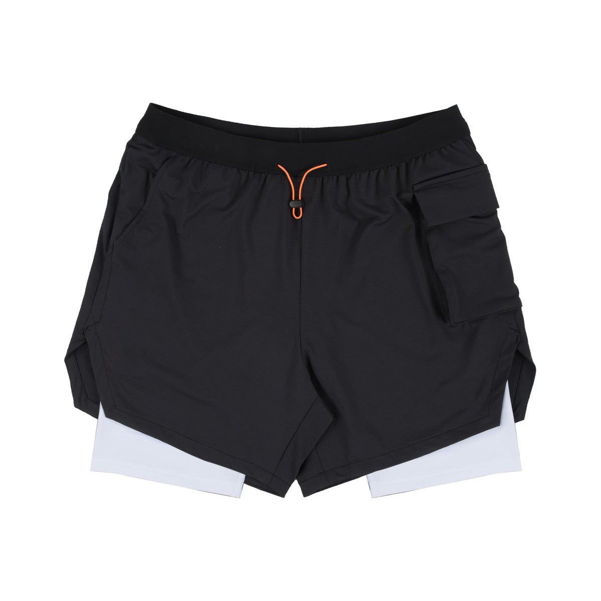 Men's Double Layer Stretch Shorts for Fitness Exercise
