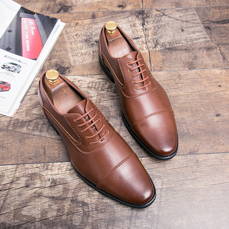 Retro Pointed Toe Oxford Shoes for Business (Korean Style)