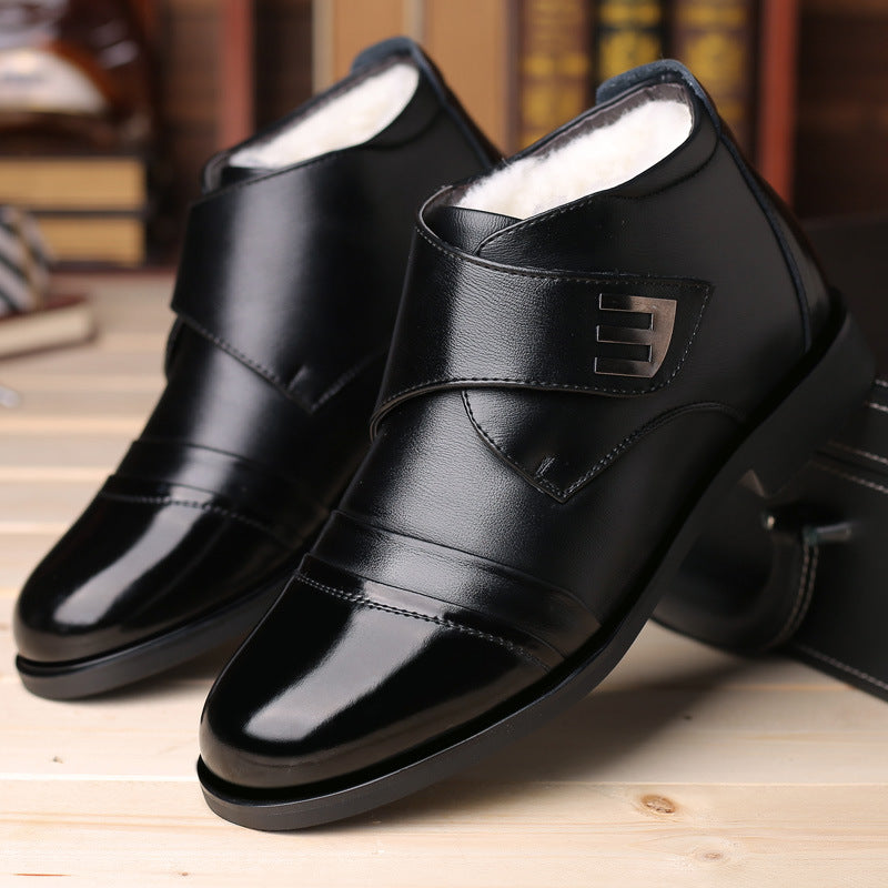 Men's Winter High-Top Warm Leather Shoes (Casual & Business)