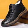 Men's High-Top Leather Anti-Slip Snow Boots