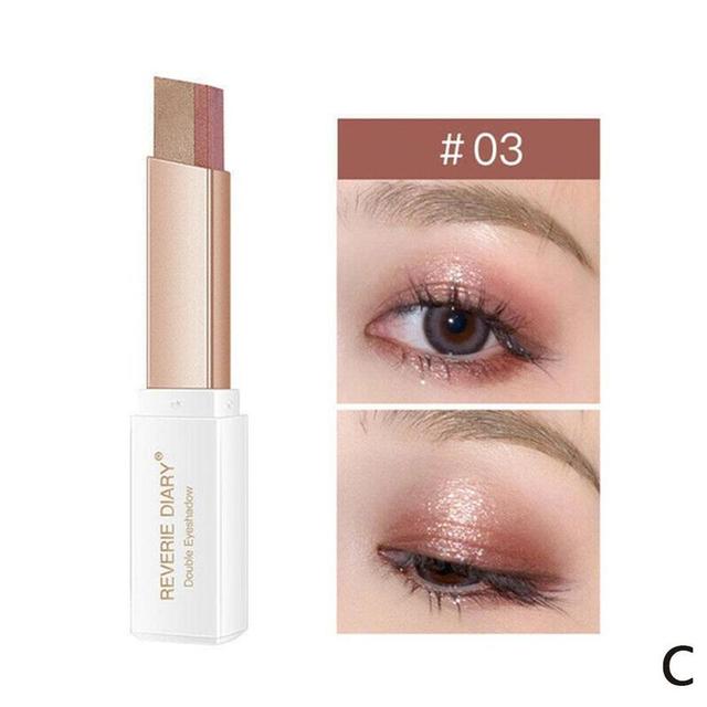 Double Color Glitter Eyeshadow Stick - Matte & Waterproof