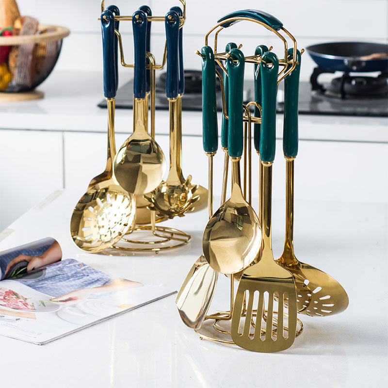 Luxury Kitchen Utensil Set with Stainless Steel Tools
