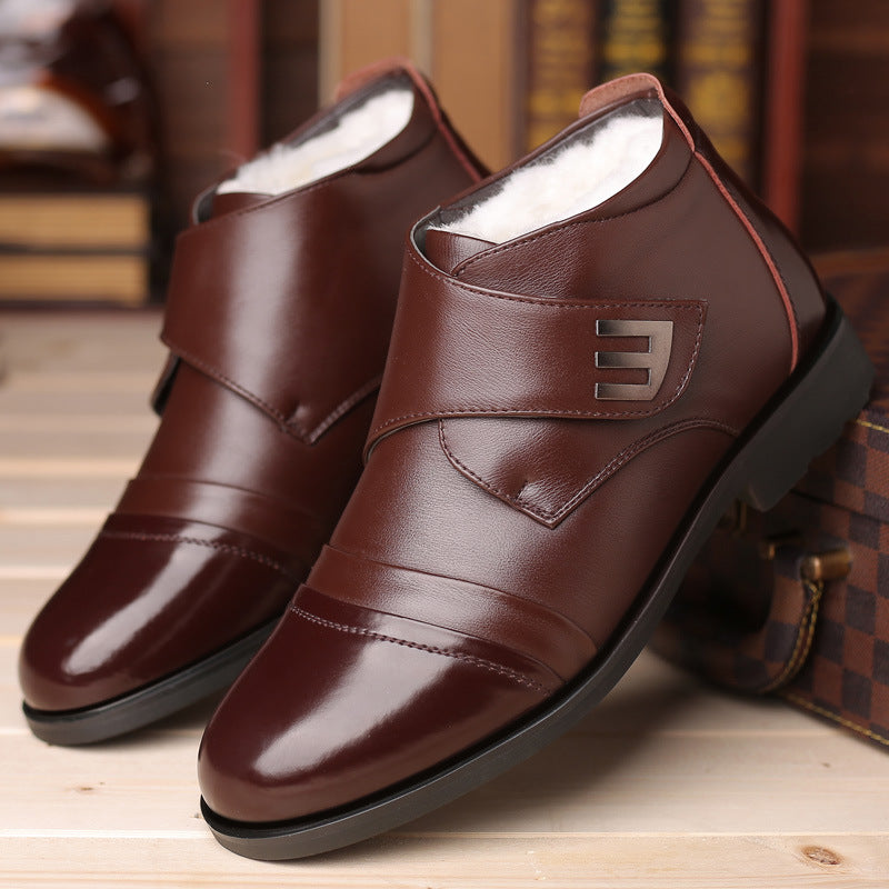 Men's Winter High-Top Warm Leather Shoes (Casual & Business)