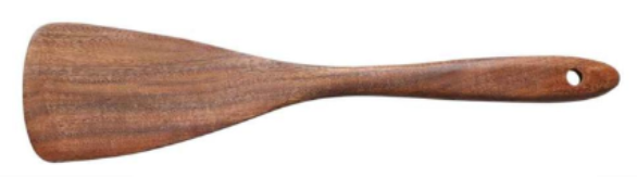 Teak Unlacquered Solid Wood Stir-Fry Spatula