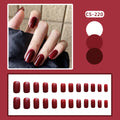 Jelly Red Finished Fake Nails for Easy Wear