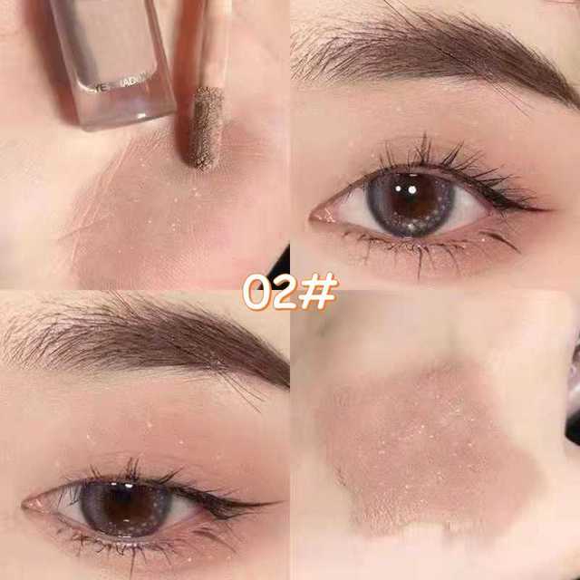 Brown Glitter Eyeshadow Stick and Contour Cream Makeup