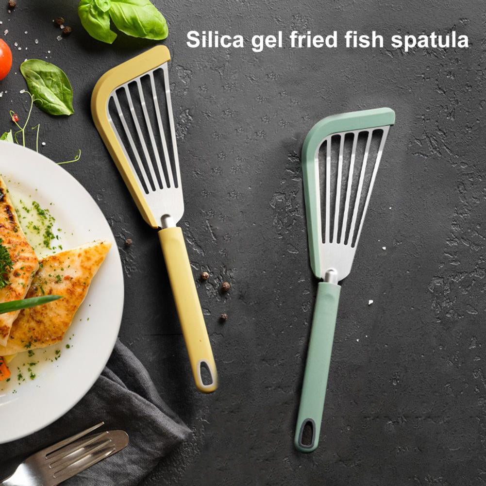 Nonstick Fish Spatula - Thin Silicone Turner for Cooking