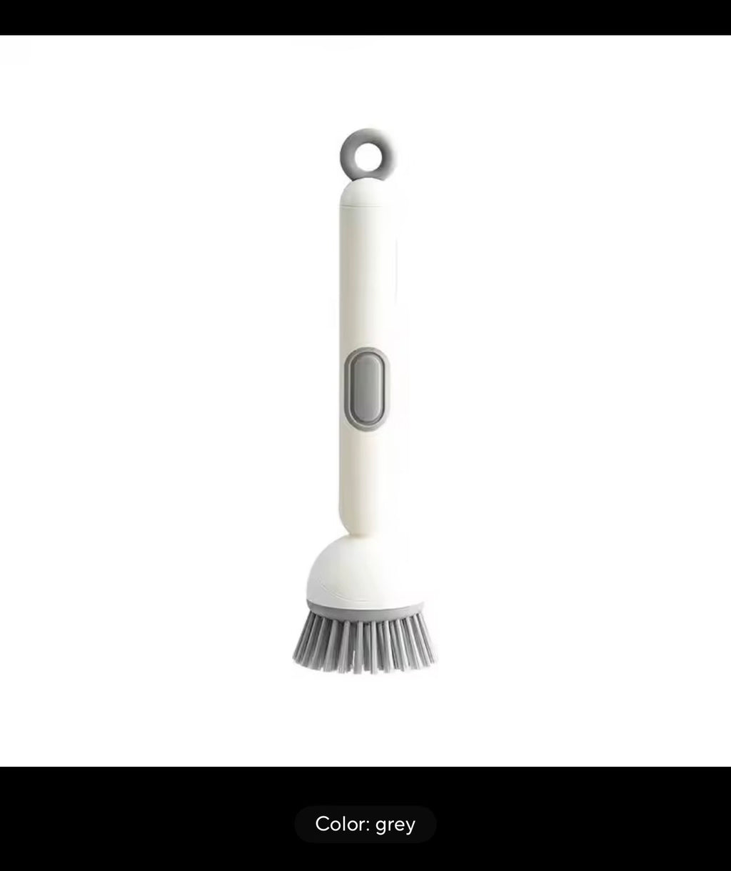 1pcs Heavy-Duty Dish Cleaning Brush Set With Detergent Dispenser - Rotating Scrubber & Long Reach 90° Cup Brushe