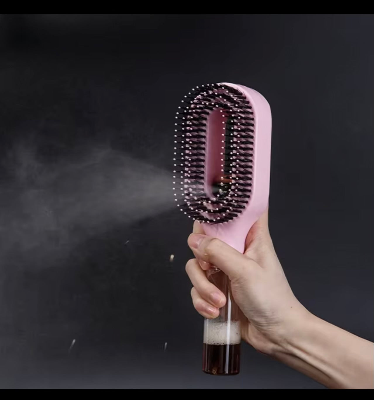 2in1 Sprayer Comb Detangling Scalp Massage Hairbrush with Spray Bottle Essential Oil Water Mist Spray Brush Anti-static Summer