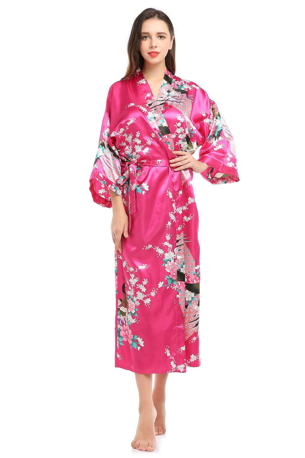 Peacock Long Robe for Women - Stylish Home Wear