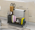 Kitchen Shelf Towel and Sponge Drain Storage Rack