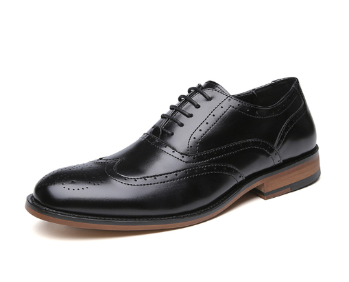 Men's Leather Oxford Shoes with Rubber Sole