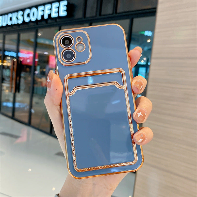 Minimalist TPU Card Holder Case for iPhone 15/13/11 Pro Max