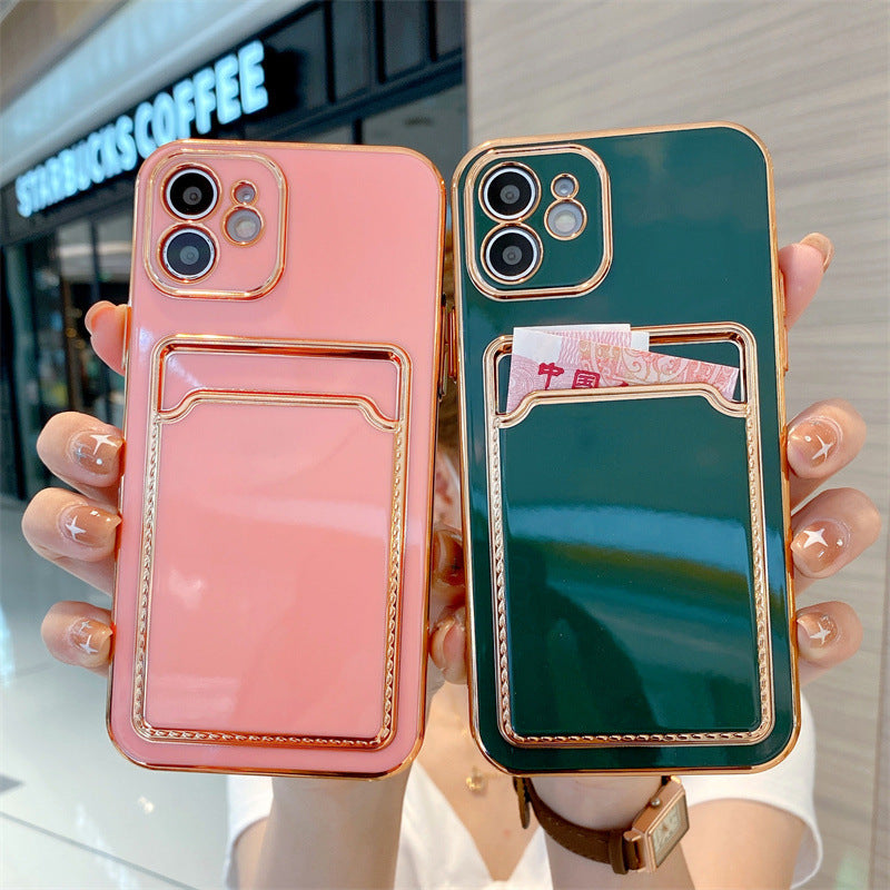 Minimalist TPU Card Holder Case for iPhone 15/13/11 Pro Max