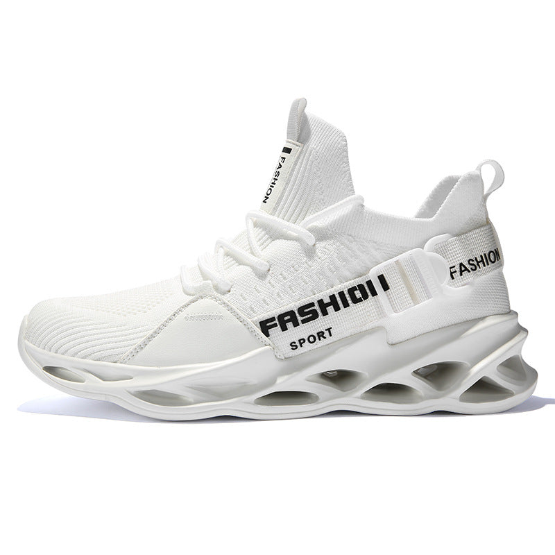 Spring New Men's Casual Sports Shoes with Knit Fabric