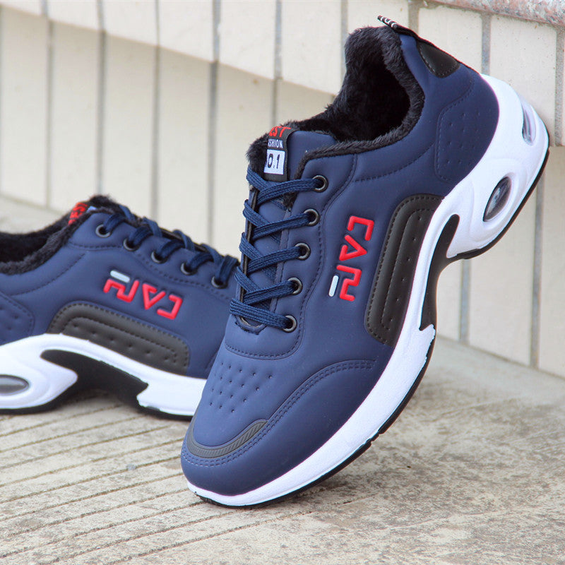 Men's Stylish Black Waterproof Casual Sneakers