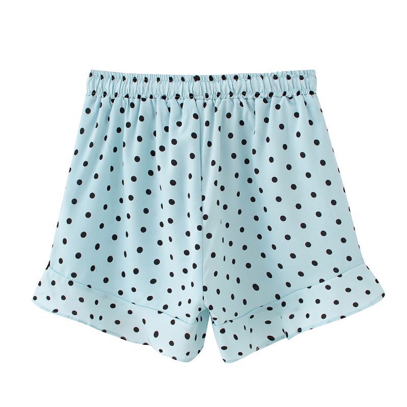 Polka Dot Flared Shorts for Summer Wear
