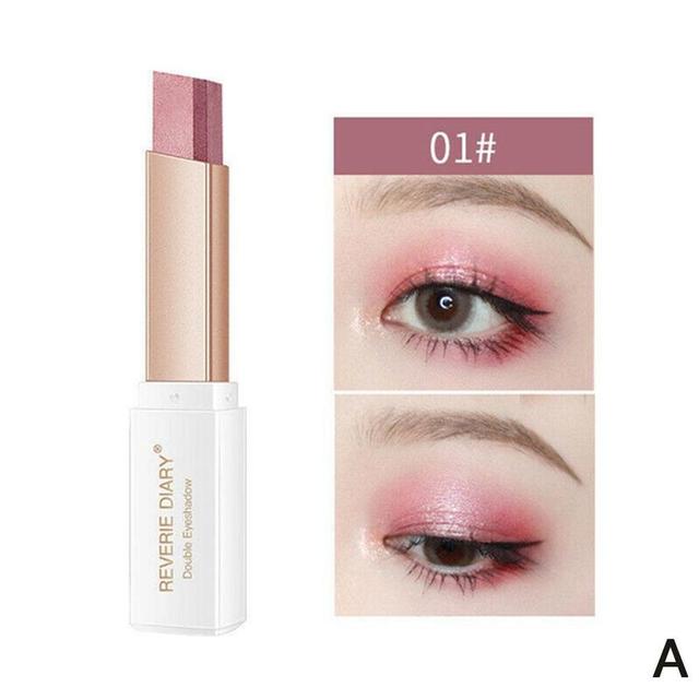 Double Color Glitter Eyeshadow Stick - Matte & Waterproof