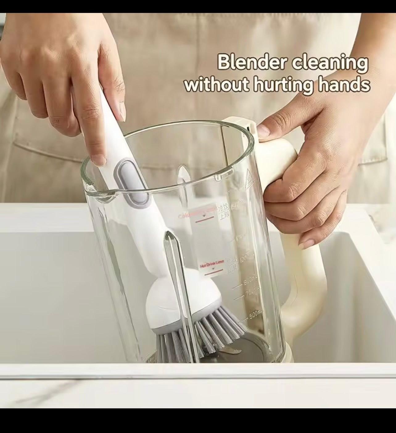 1pcs Heavy-Duty Dish Cleaning Brush Set With Detergent Dispenser - Rotating Scrubber & Long Reach 90° Cup Brushe