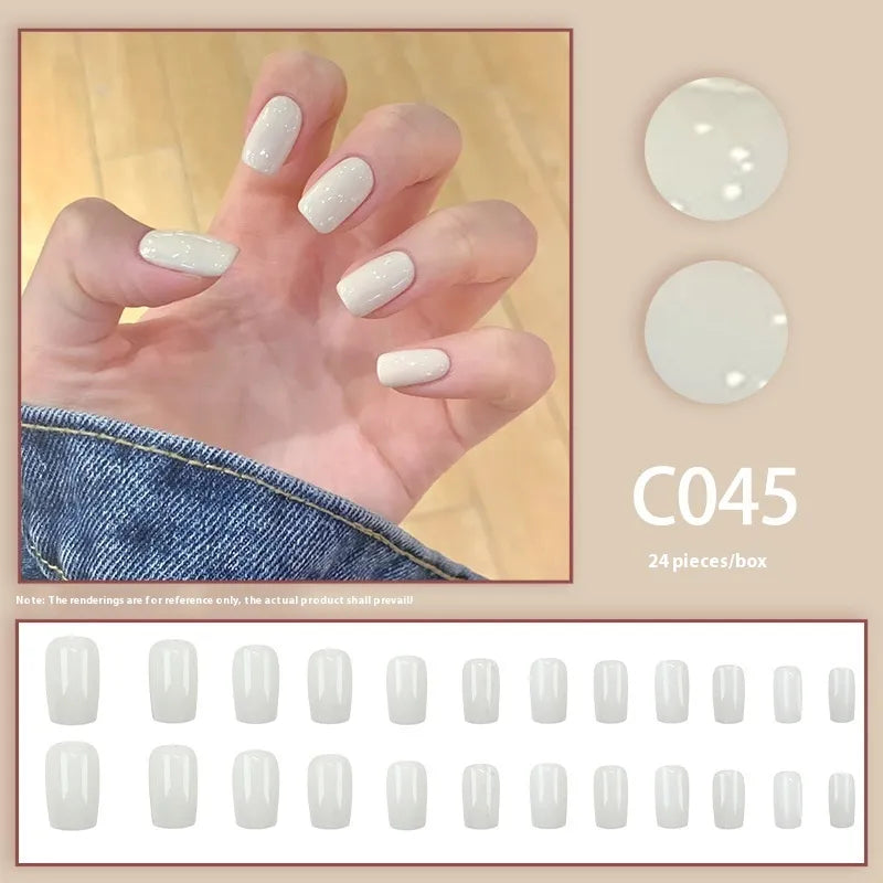 Pure Color Fake Nails