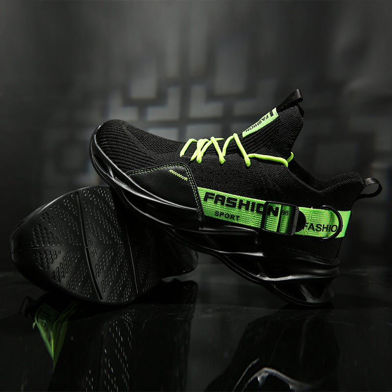 Spring New Men's Casual Sports Shoes with Knit Fabric