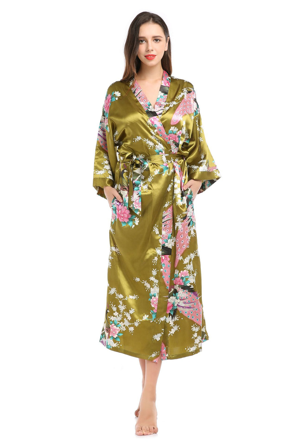 Peacock Long Robe for Women - Stylish Home Wear