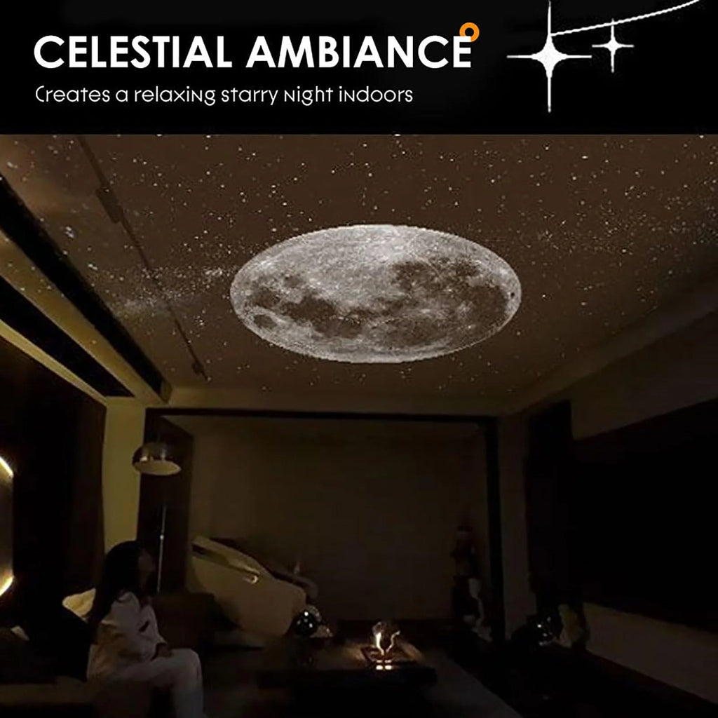 2-in-1 Galaxy Projector Night Light — USB Starry Sky LED Lamp for Bedroom Ceiling & Room Decor