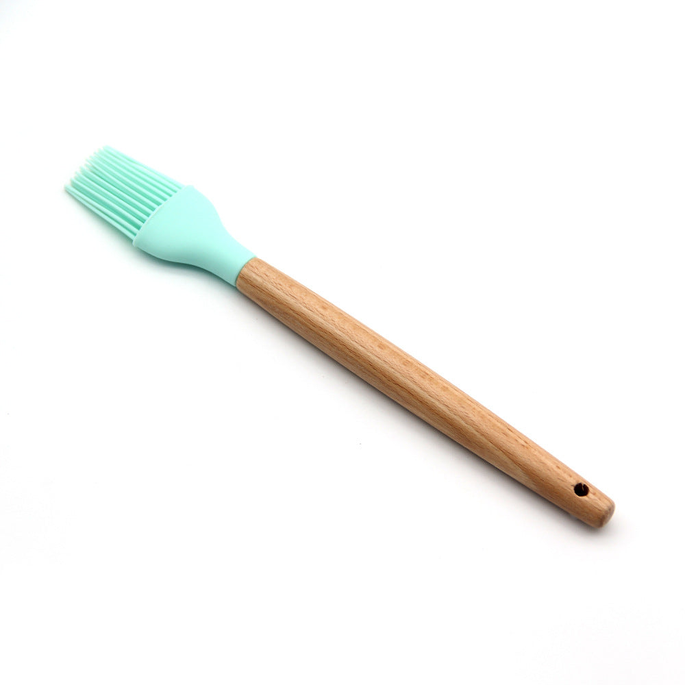 Wooden Handle Silicone Kitchen Utensil Set (11 Pieces)