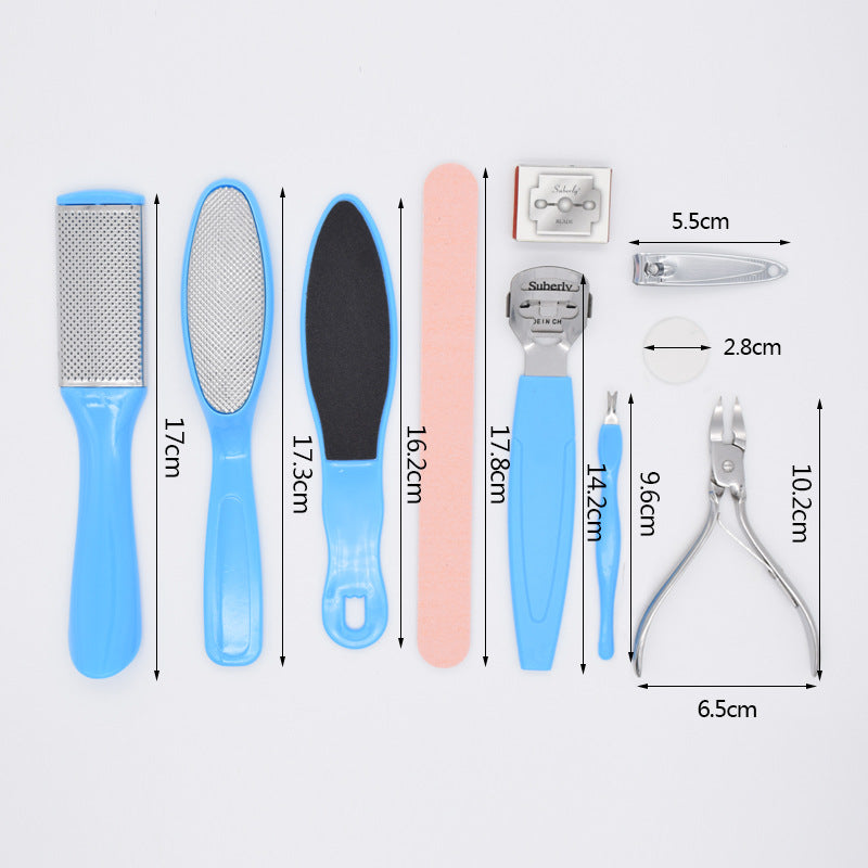8-in-1 Stainless Steel Double-Sided Foot File Set
