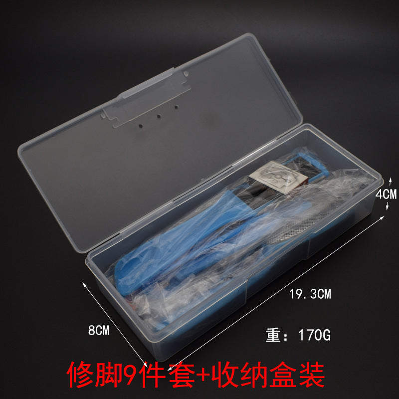 8-in-1 Stainless Steel Double-Sided Foot File Set