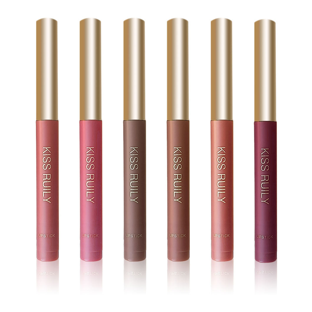 Silk Soft Lip Crayon Set - 6 Colors Makeup Kit