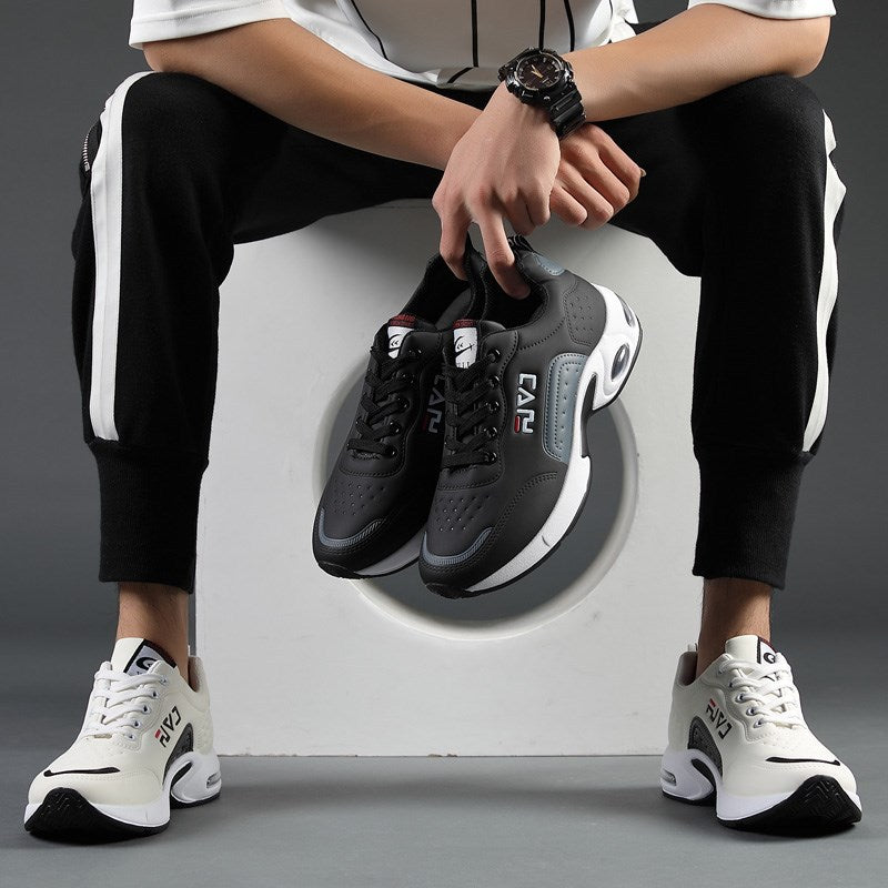 Men's Stylish Black Waterproof Casual Sneakers