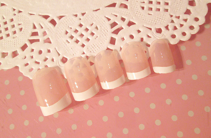 French Long Fake Nails for Nail Art (Full Set)
