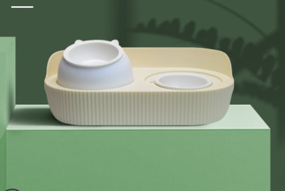 Ceramic Cat Food Bowl for Cervical Spine Support