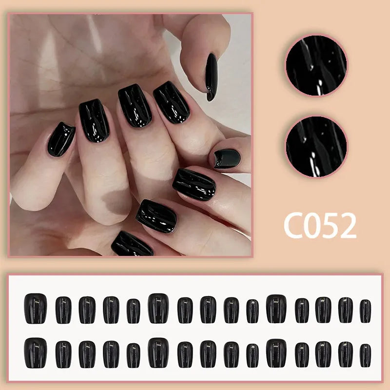 Pure Color Fake Nails
