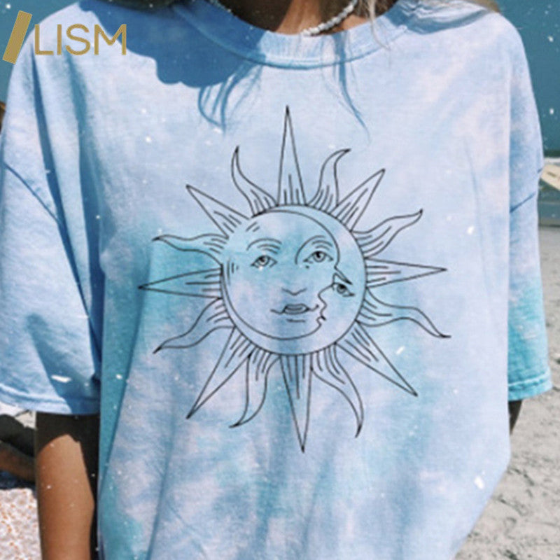 Graphic Harajuku Tie-Dye T-Shirt for Women - Summer