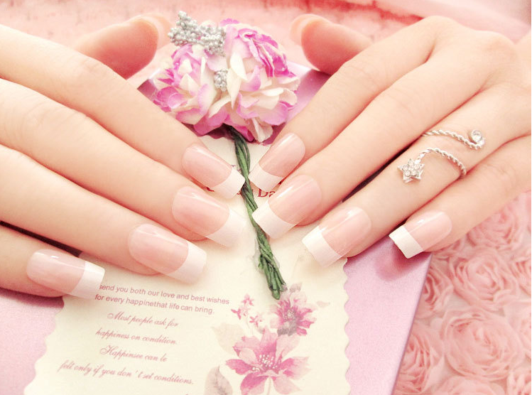 French Long Fake Nails for Nail Art (Full Set)