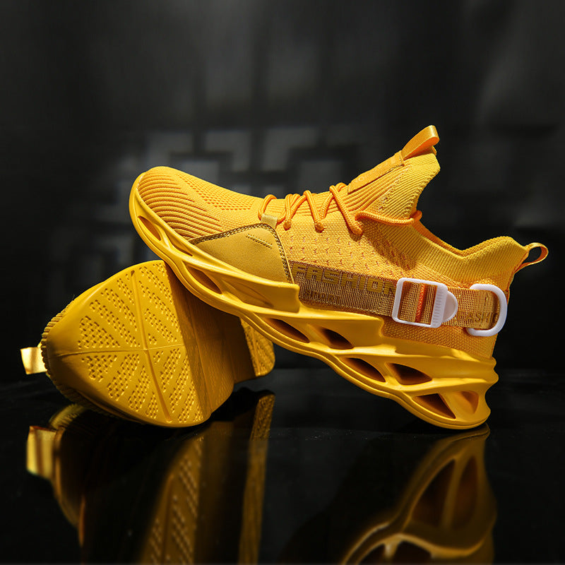 Spring New Men's Casual Sports Shoes with Knit Fabric