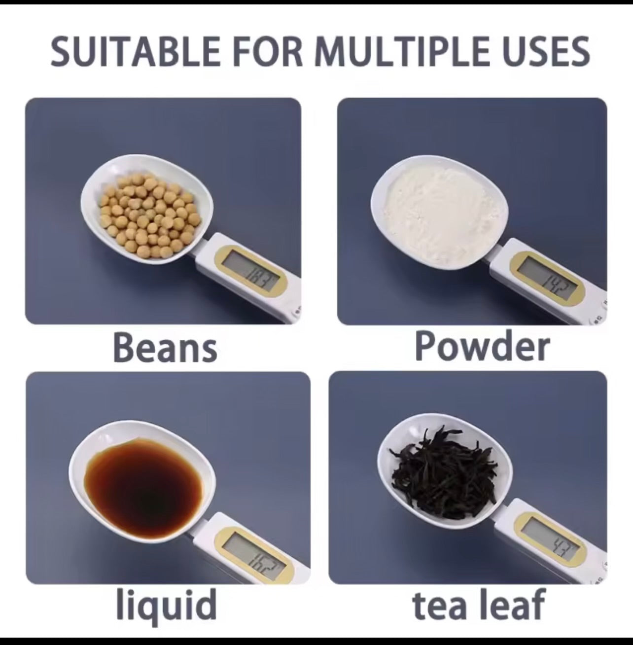 1pcs Electronic Measuring Spoon Scale Kitchen Tools Portable Electronic Scale LCD Digital Measuring Food Digital Spoon Scale