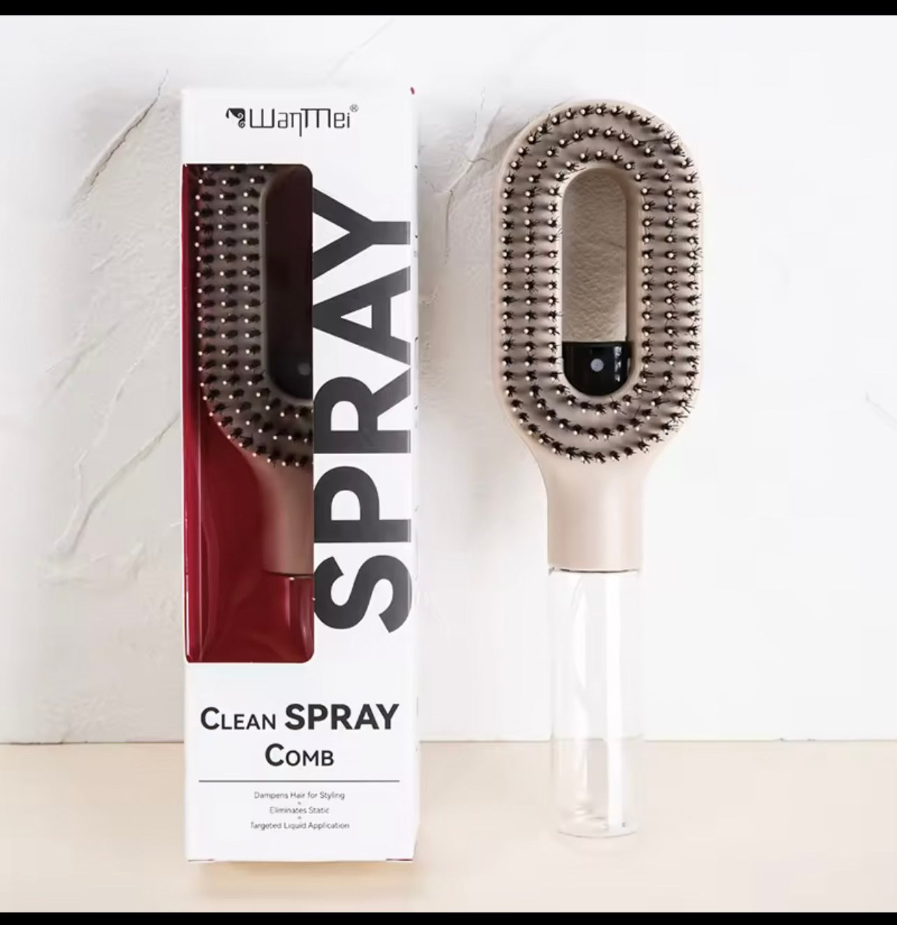 2in1 Sprayer Comb Detangling Scalp Massage Hairbrush with Spray Bottle Essential Oil Water Mist Spray Brush Anti-static Summer