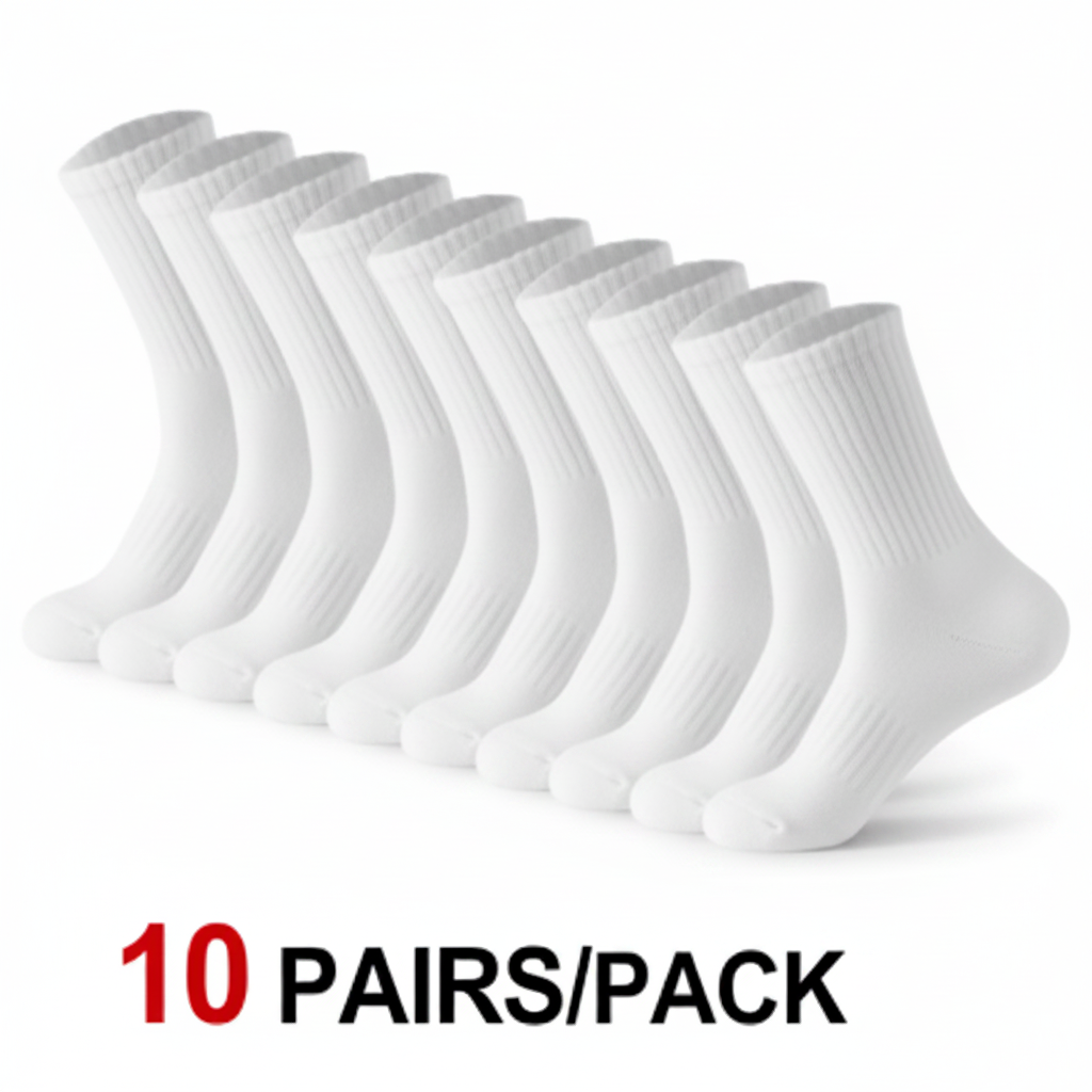10/20 Pairs Neutral Solid Color Round Neck Socks Spring Summer Sweat Absorbing Breathable Comfortable All-season Sports Socks