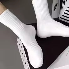 10/20 Pairs Neutral Solid Color Round Neck Socks Spring Summer Sweat Absorbing Breathable Comfortable All-season Sports Socks