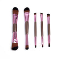 Rose Gold Makeup Brush Set - 5 Pieces
