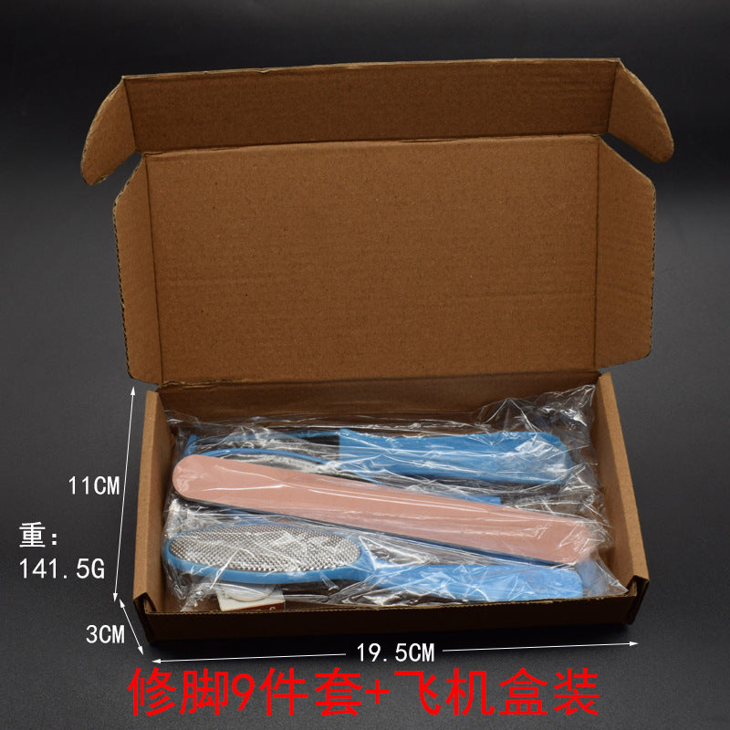 8-in-1 Stainless Steel Double-Sided Foot File Set