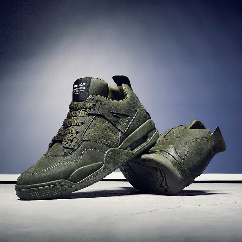 Men's Retro Leather Mid-Top Fashion Sports Shoes