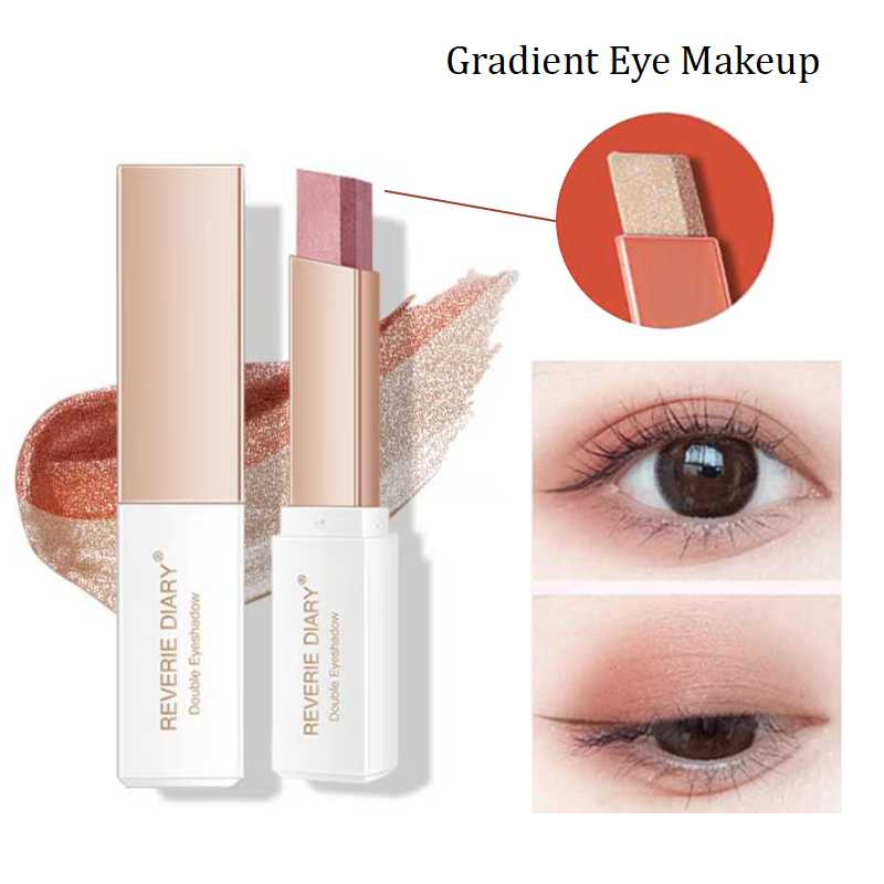 Double Color Glitter Eyeshadow Stick - Matte & Waterproof