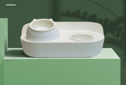 Ceramic Cat Food Bowl for Cervical Spine Support
