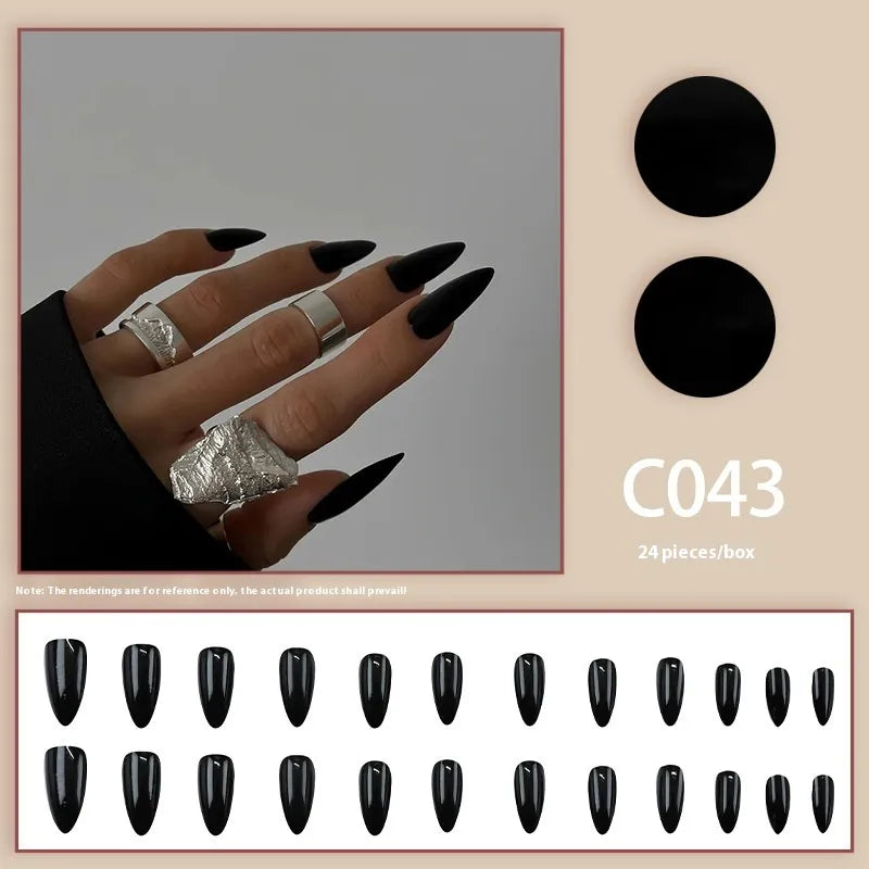 Pure Color Fake Nails