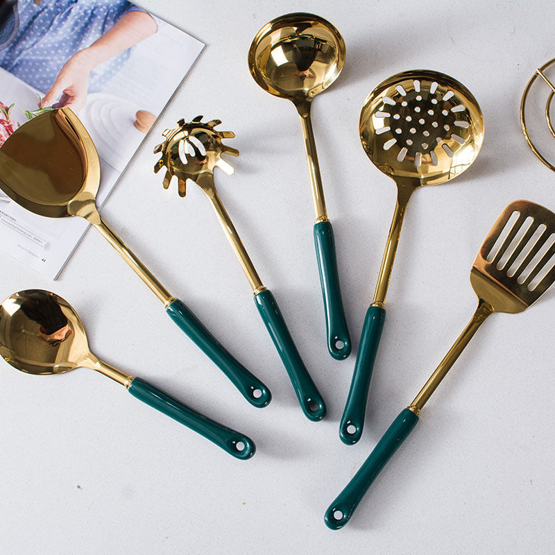 Luxury Kitchen Utensil Set with Stainless Steel Tools