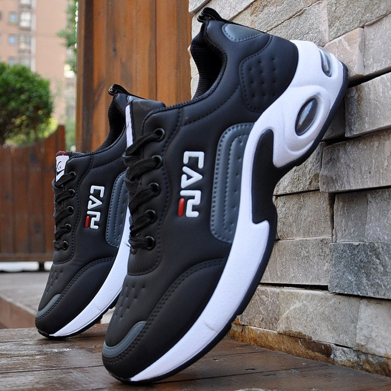 Men's Stylish Black Waterproof Casual Sneakers